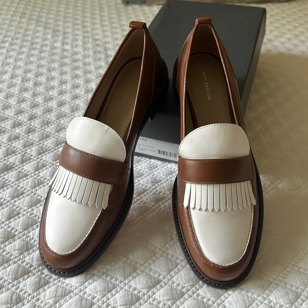 Loafers! Leather colorblock “Missy” Ann Taylor